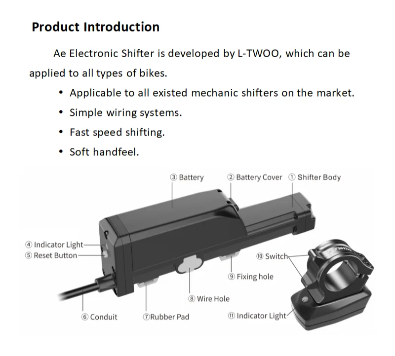 LTWOO Ae Bicycle Electronic Derailleur Groupset Kit 3s-13s Wireless Shifter Lever Wireless Drivetrain Bike Parts