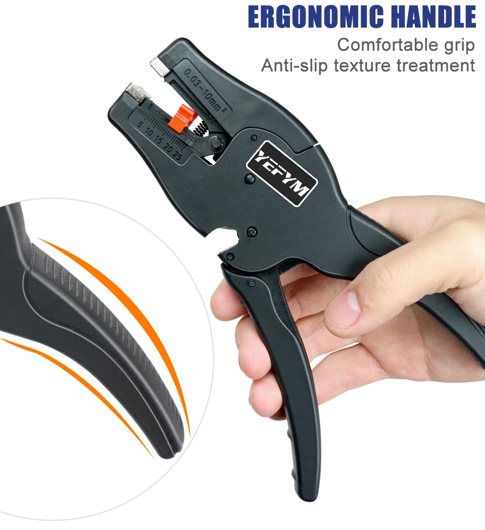 Automatic Wire Stripper and Cutter YE-D10 Pliers 2 in 1 Heavy Duty Tools 0.03-10mm2/32-7AWG Mini Electrical Repair Tools