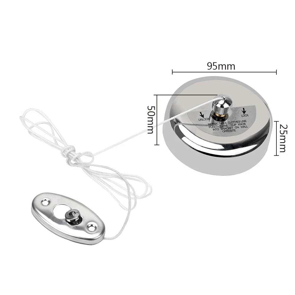 Retractable Clotheslines Laundry Hanger Clothes Dryer Organizer Stainless Steel Clothes Drying Rack Rope Home Storage