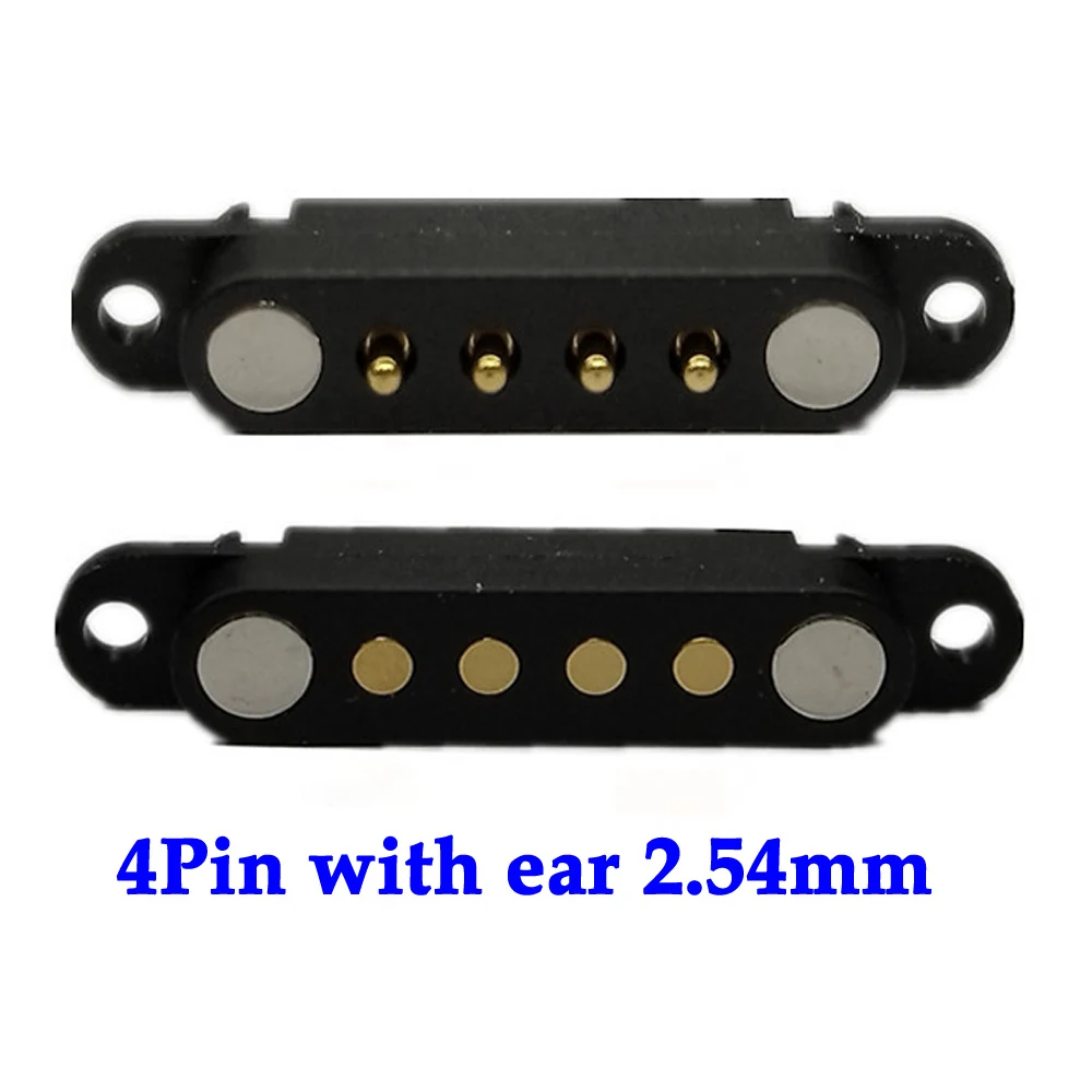 1-10sets 2A DC Magnetic Pogo Pin Connector 2Pin 3Pin 4Pin 5Pin Pogopin Male Female Spring Loaded DC Power Socket 2P 3P 4P 5P