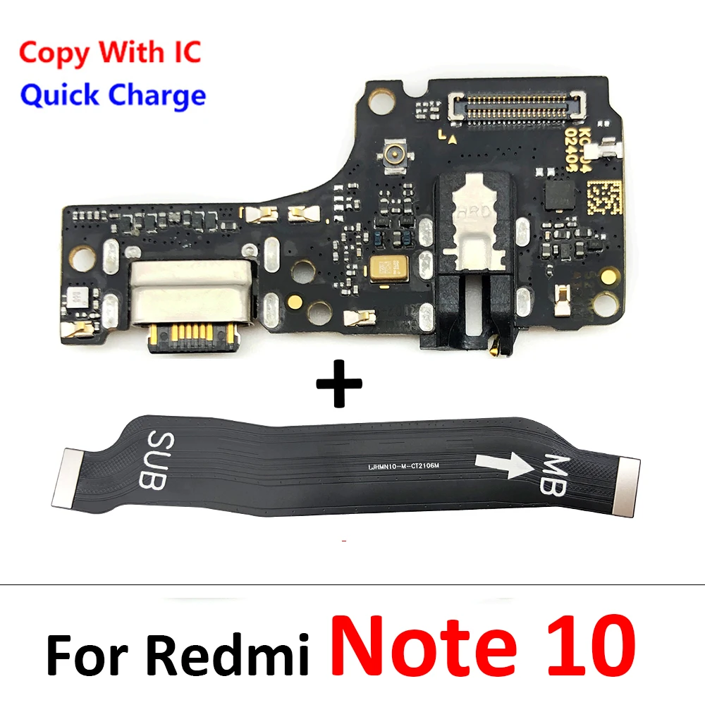 For Xiaomi Redmi Note 7 8 8T 9 9S 10 10S 11 12 Pro Plus 4G 5G Dock Connector USB Charger Charging Port Mainboard Main Flex Cable