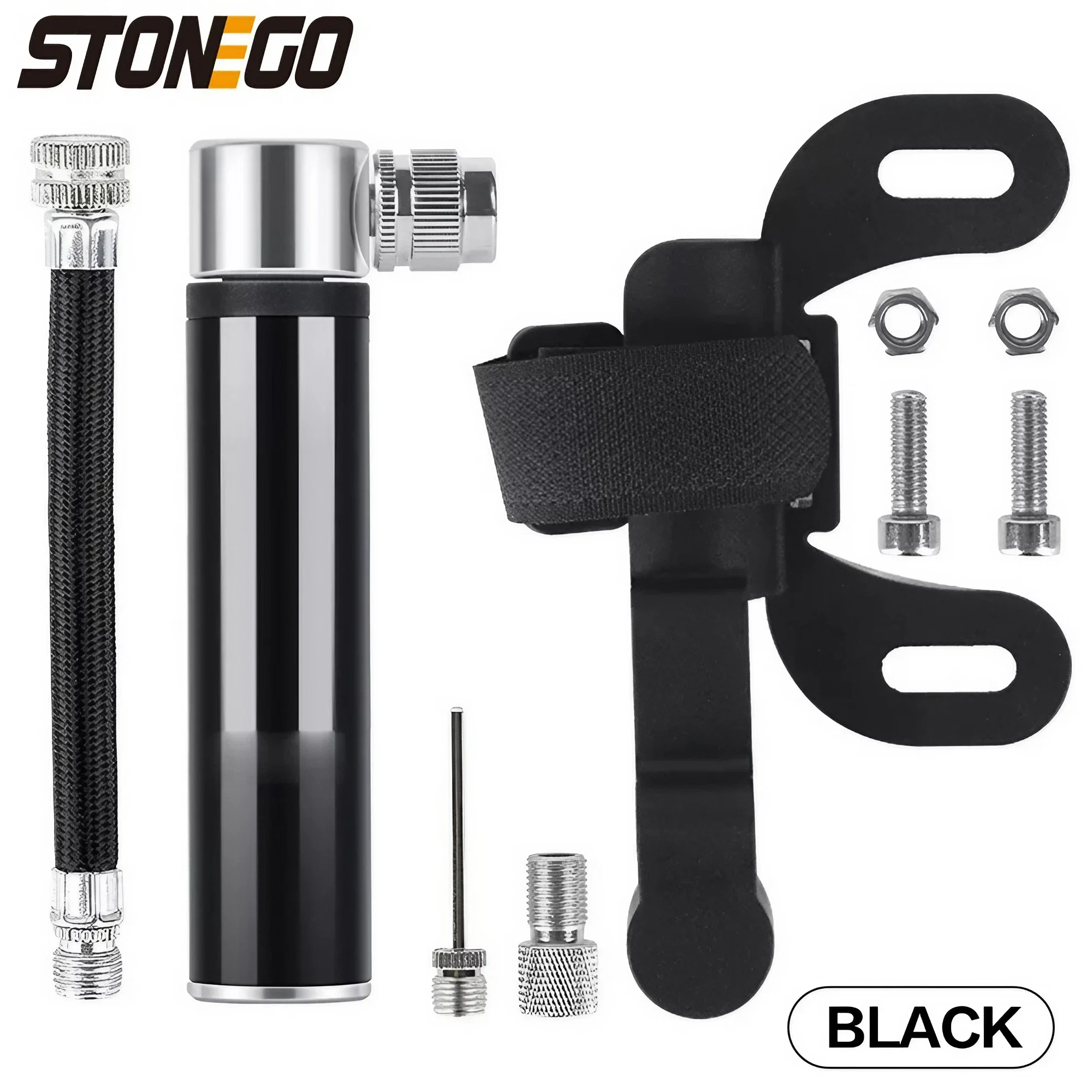 Portable Pocket Bike-Pump 120 PSI High Pressure, Mini Bike Pump Fits Presta/Schrader Valve Ultralight Bicycle Tire Pump