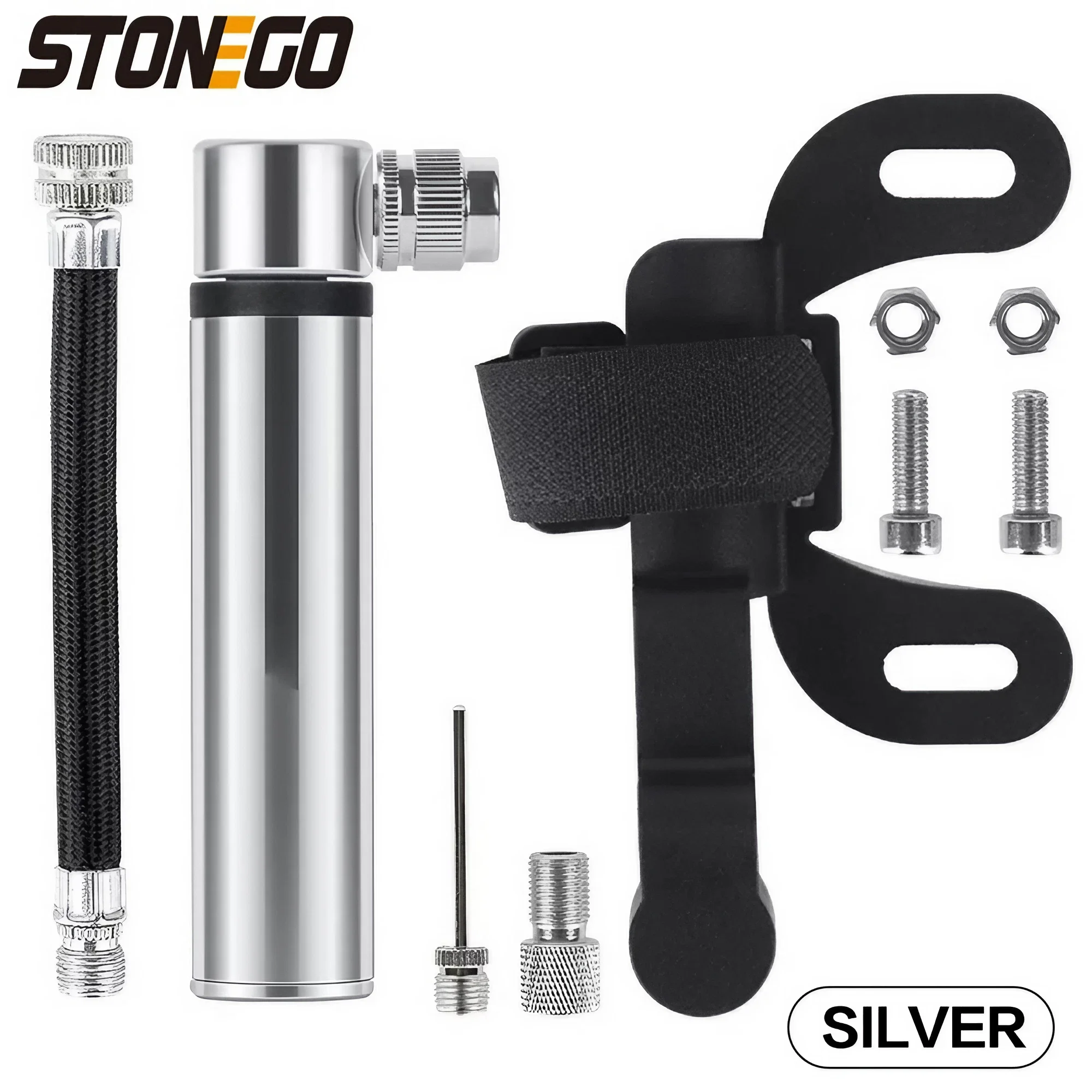 Portable Pocket Bike-Pump 120 PSI High Pressure, Mini Bike Pump Fits Presta/Schrader Valve Ultralight Bicycle Tire Pump