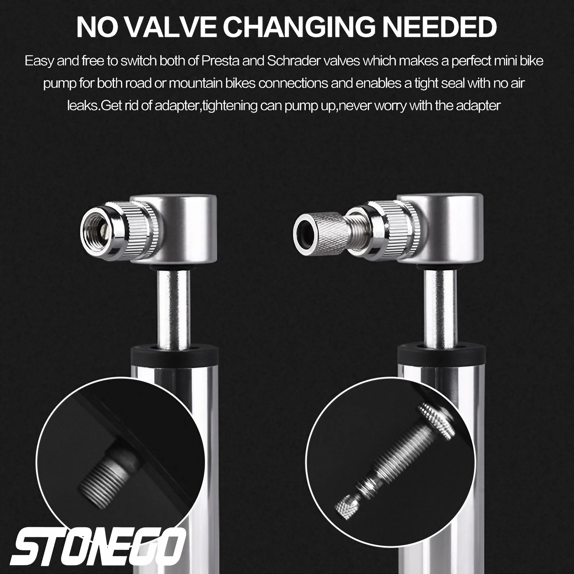Portable Pocket Bike-Pump 120 PSI High Pressure, Mini Bike Pump Fits Presta/Schrader Valve Ultralight Bicycle Tire Pump