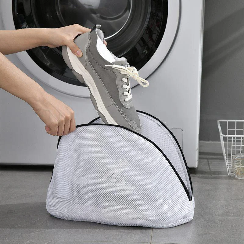 1PCS Mesh Laundry Bag Zips Shoe Washing Bag