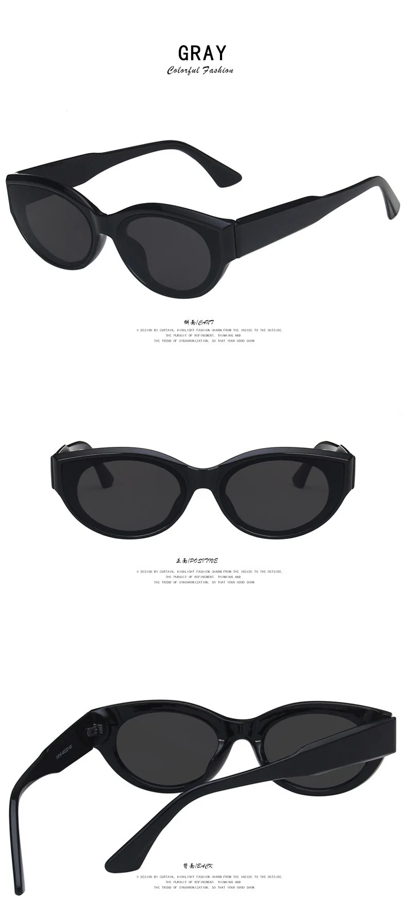 New Arrival Cat Eye Sunglasses Women Oval Glasses Vintage Brand Elliptic Square Sun Glasses for Female Shades Female Eyewear