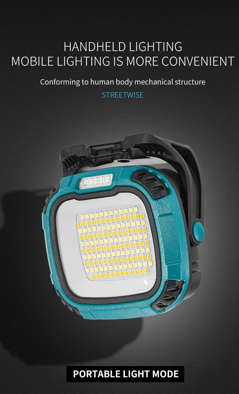 Strong Light COB Flashlight USB Rechargeable Torch Portable Outdoor Power Bank Camping Fishing Emergency Work Lamp With Hook