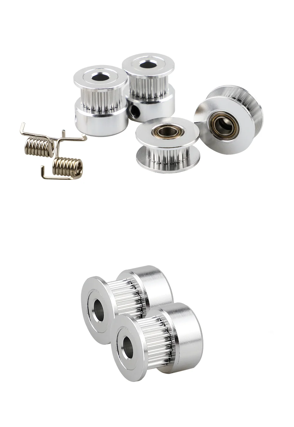 3D Printer Parts GT2 Pulley 20 Teeth Bore 5mm GT2 6mm Timing Belt & 2X Idler 4X Tensioner for 3D Printer Kit