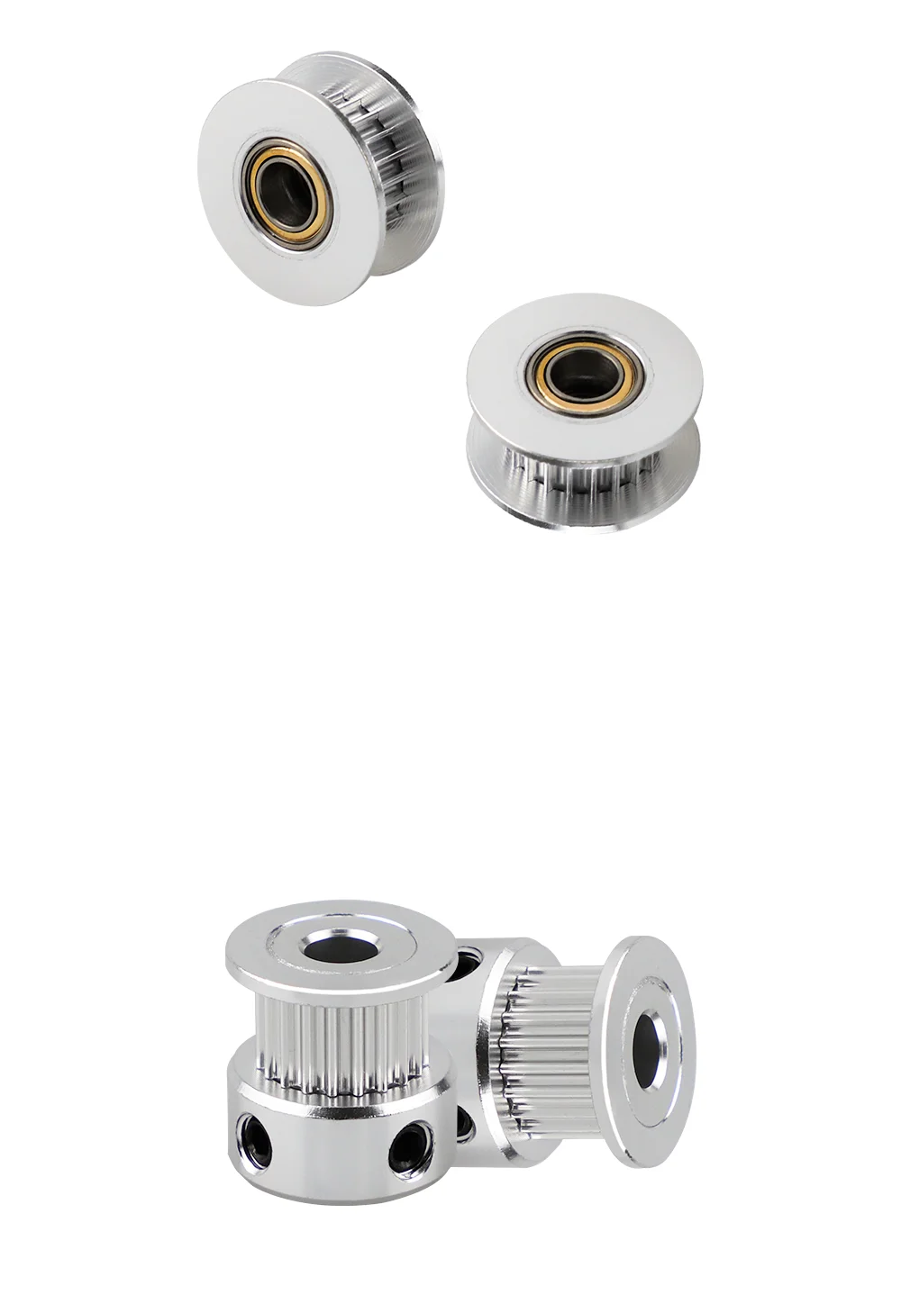 3D Printer Parts GT2 Pulley 20 Teeth Bore 5mm GT2 6mm Timing Belt & 2X Idler 4X Tensioner for 3D Printer Kit