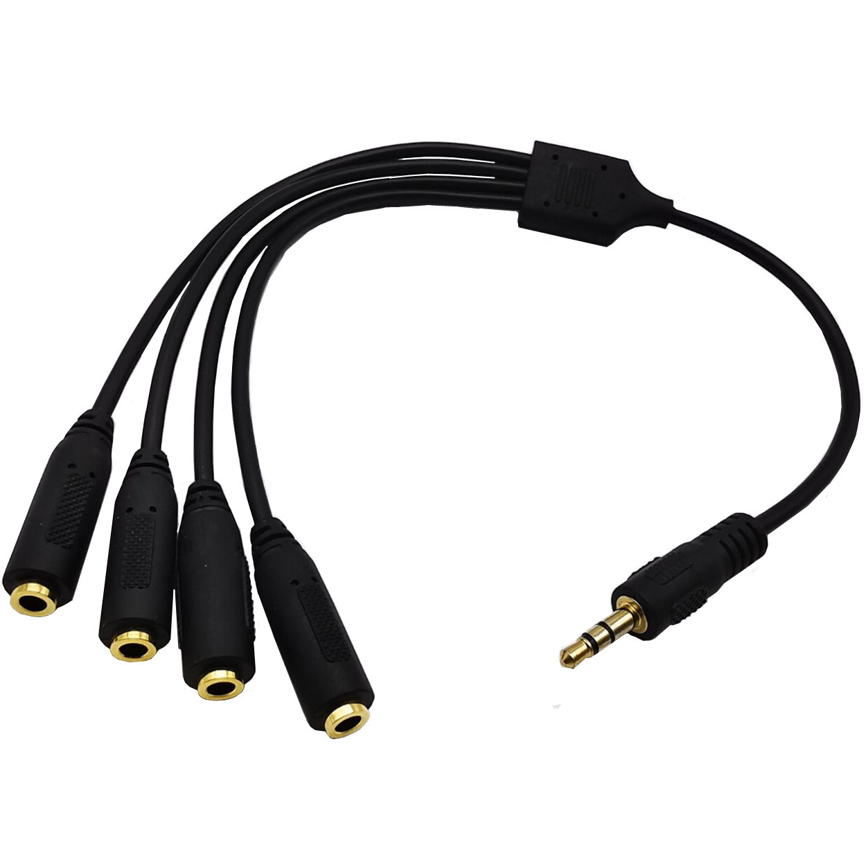 1/8 3.5mm TRS Male To 2/3/4/5/6 Ports 3.5mm Female Jack Headphone Splitter Cable Stereo AUX Audio Adapter for PC MP3 TV Speaker