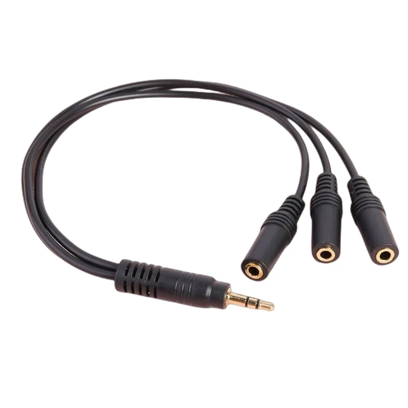 1/8 3.5mm TRS Male To 2/3/4/5/6 Ports 3.5mm Female Jack Headphone Splitter Cable Stereo AUX Audio Adapter for PC MP3 TV Speaker