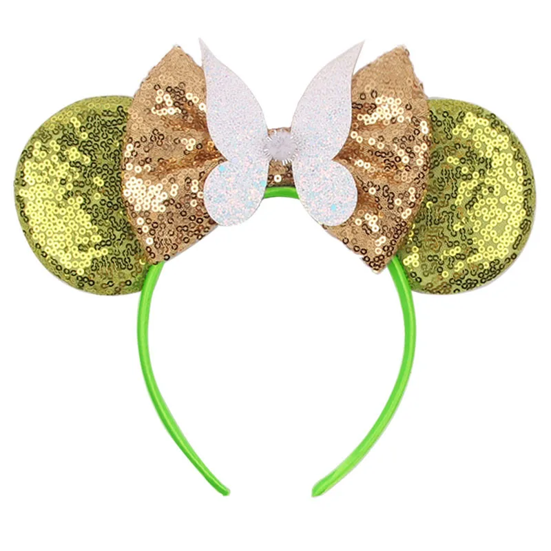 New Chic Mickey Mouse Ears Headband Big Beautiful Bow Sequins Hairband Women Birthday Gift Girls Kids Party Hair Accessorie