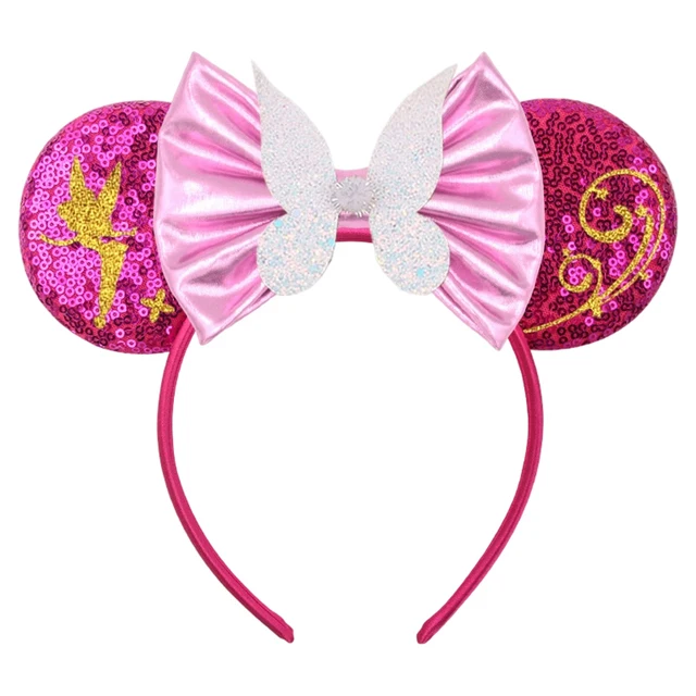 New Chic Mickey Mouse Ears Headband Big Beautiful Bow Sequins Hairband Women Birthday Gift Girls Kids Party Hair Accessorie