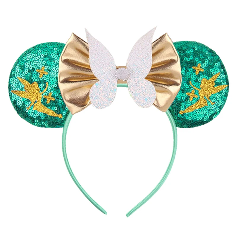 New Chic Mickey Mouse Ears Headband Big Beautiful Bow Sequins Hairband Women Birthday Gift Girls Kids Party Hair Accessorie