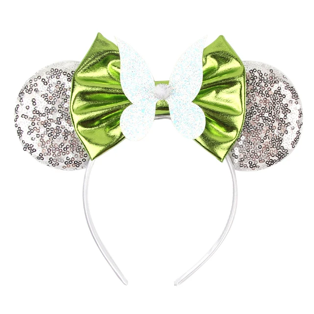 New Chic Mickey Mouse Ears Headband Big Beautiful Bow Sequins Hairband Women Birthday Gift Girls Kids Party Hair Accessorie