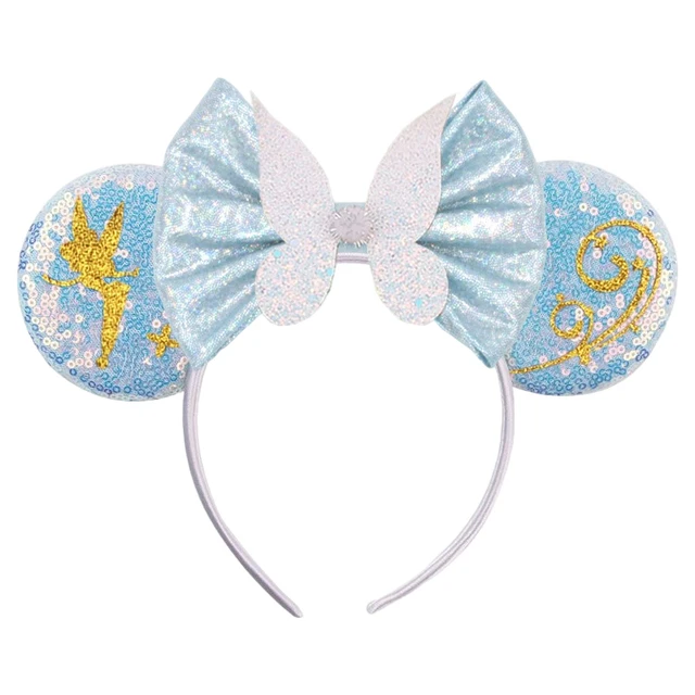 New Chic Mickey Mouse Ears Headband Big Beautiful Bow Sequins Hairband Women Birthday Gift Girls Kids Party Hair Accessorie