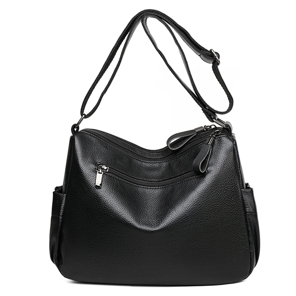 Classic Shoulder Bags High Quality Multi Pockets Soft Leather Crossbody Bags for Women 2024 Designer Luxury Handbags Purses
