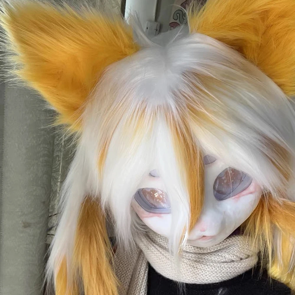 Kigurumi Base Beast Skull Mask Cosplay Fursuit Animal Cat Head Skull DIY Thicken Plastic Masks Carnival Anime Party Costume Prop