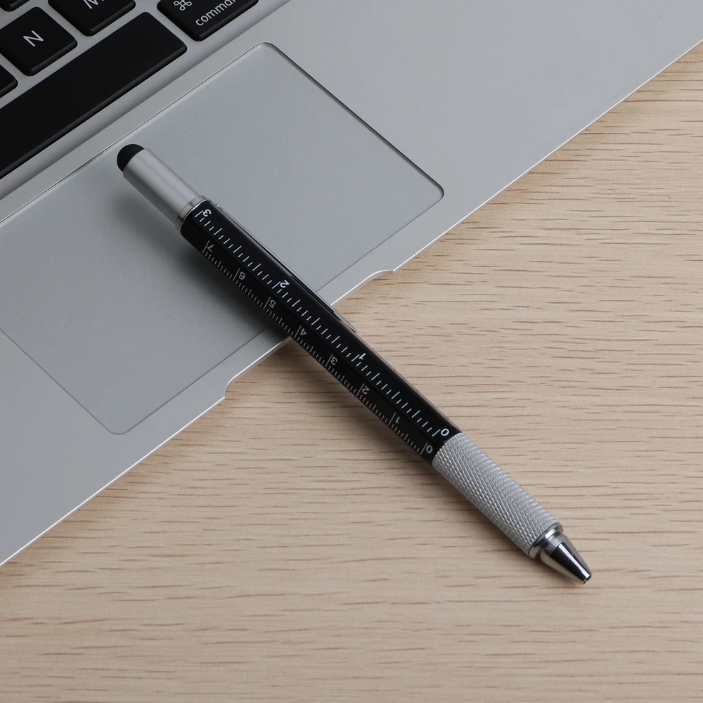 1PCS High Quality handheld tool technology screwdriver ruler Metal Ballpoint Pen multifunction touch the level of foot
