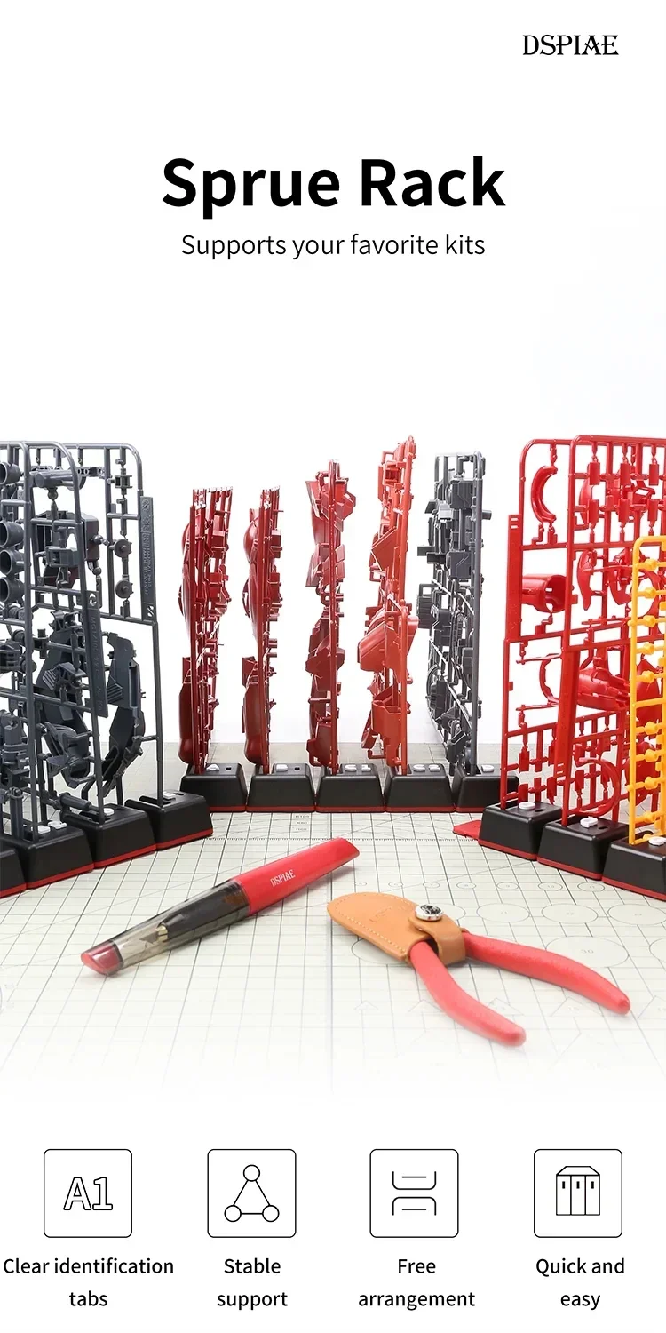 DSPIAE PT-SR Sprue Rack Spare Parts Stand For Gundam Model Making Parts Plate Storage Hobby Special Tools Accessory