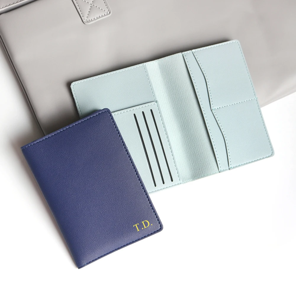 Custom Letter Travel Passport Case Fashion Female Passport Hoder Document Organzier Personalized Name DIY Gift Men Ticket Wallet