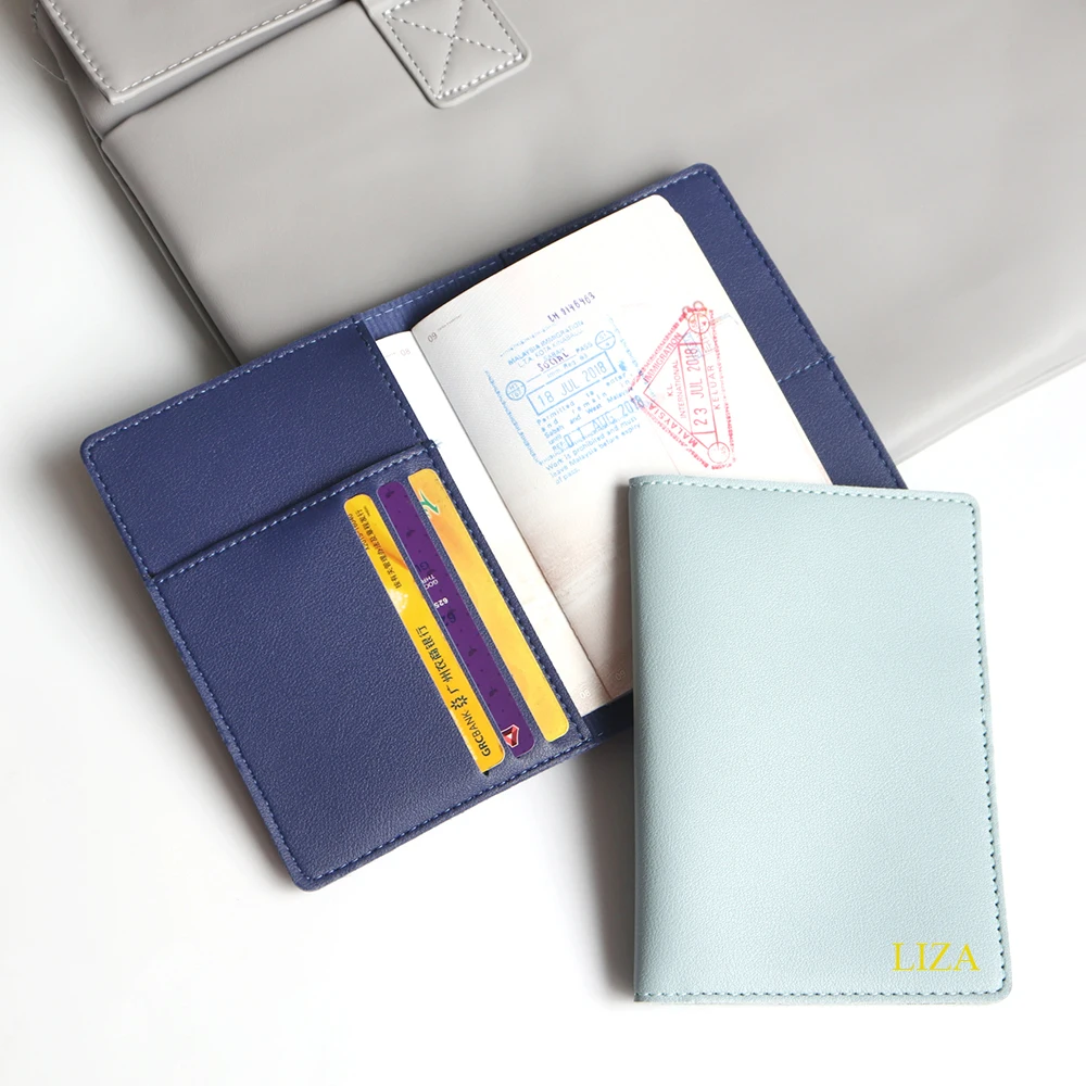 Custom Letter Travel Passport Case Fashion Female Passport Hoder Document Organzier Personalized Name DIY Gift Men Ticket Wallet