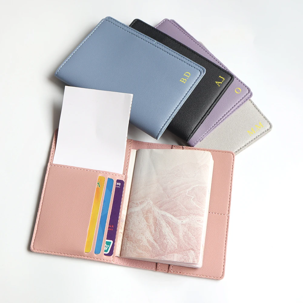Custom Letter Travel Passport Case Fashion Female Passport Hoder Document Organzier Personalized Name DIY Gift Men Ticket Wallet