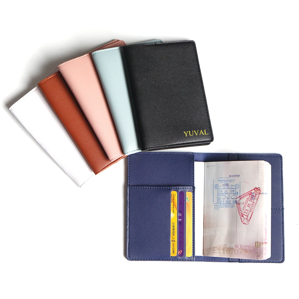 Custom Letter Travel Passport Case Fashion Female Passport Hoder Document Organzier Personalized Name DIY Gift Men Ticket Wallet