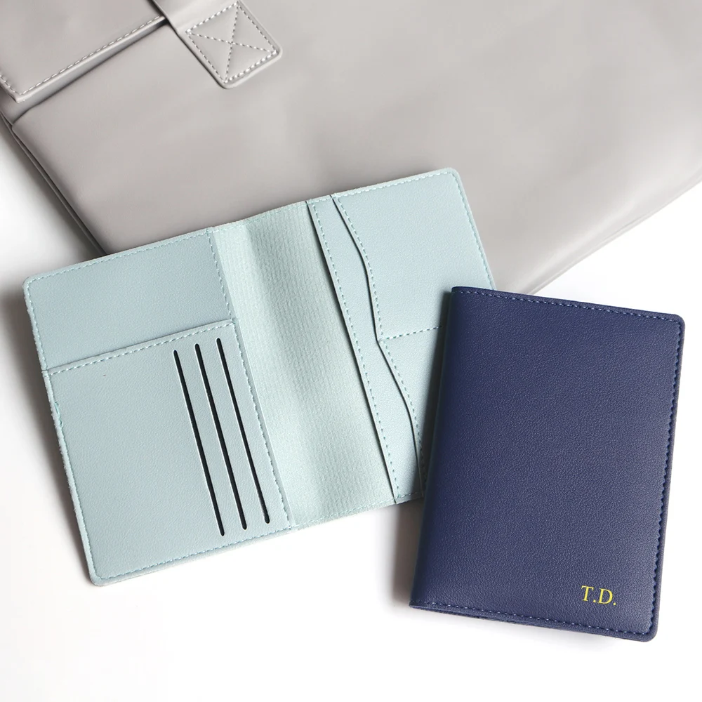 Custom Letter Travel Passport Case Fashion Female Passport Hoder Document Organzier Personalized Name DIY Gift Men Ticket Wallet
