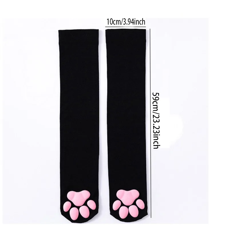 New Cat Paw Socks For Women Girls Kawaii 3D Cat Claw Toe Stocking Cute Gift Lolita Paw Pads Cosplay Cat Paw Pad Thigh High Socks