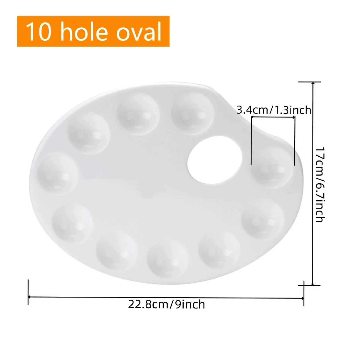 8pcs White Plastic Paint Tray Palettes, Watercolor Palette Painting Tray For Painting Party, DIY Craft And Art Painting