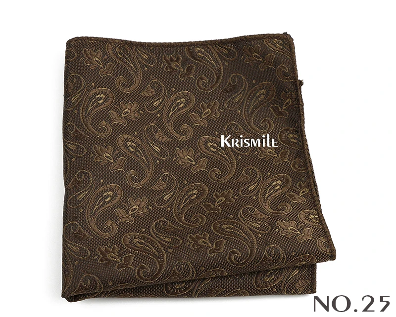 New Jacquard Paisley Pocket Square Classic Red Grey Blue 22cm Hankerchief Fit Business Wedding Party Stage Suit Hanky Gifts