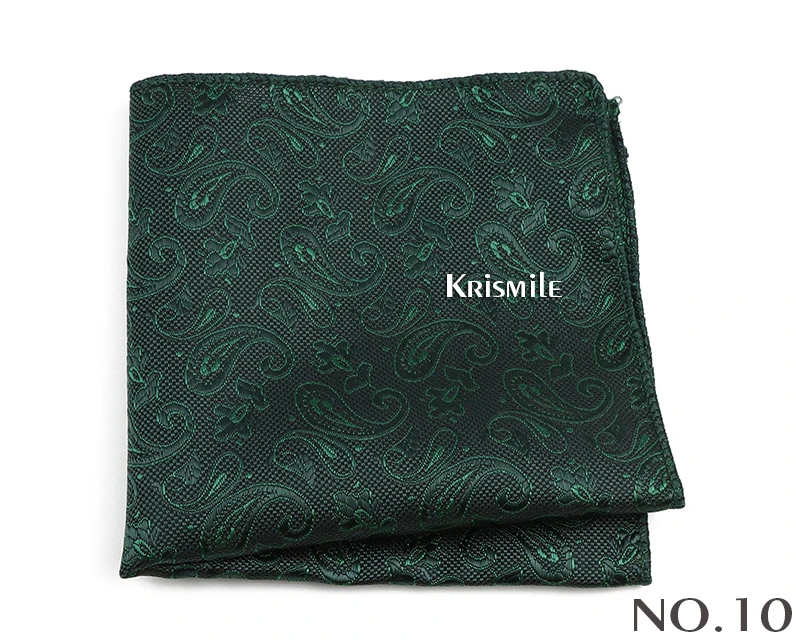 New Jacquard Paisley Pocket Square Classic Red Grey Blue 22cm Hankerchief Fit Business Wedding Party Stage Suit Hanky Gifts