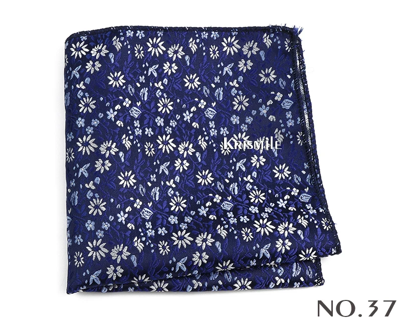New Jacquard Paisley Pocket Square Classic Red Grey Blue 22cm Hankerchief Fit Business Wedding Party Stage Suit Hanky Gifts