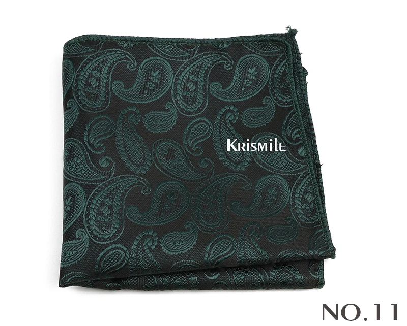 New Jacquard Paisley Pocket Square Classic Red Grey Blue 22cm Hankerchief Fit Business Wedding Party Stage Suit Hanky Gifts