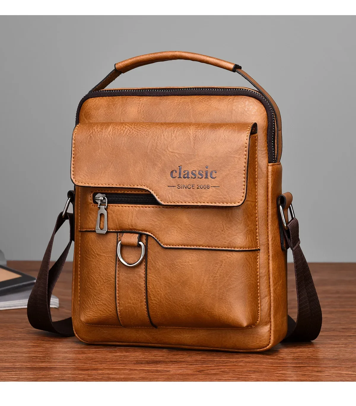Men Crossbody Bag Men Shoulder Bags Zippers Handbags Large Capacity Artificial Leather Bag For Male Messenger Tote Bags Bolsa