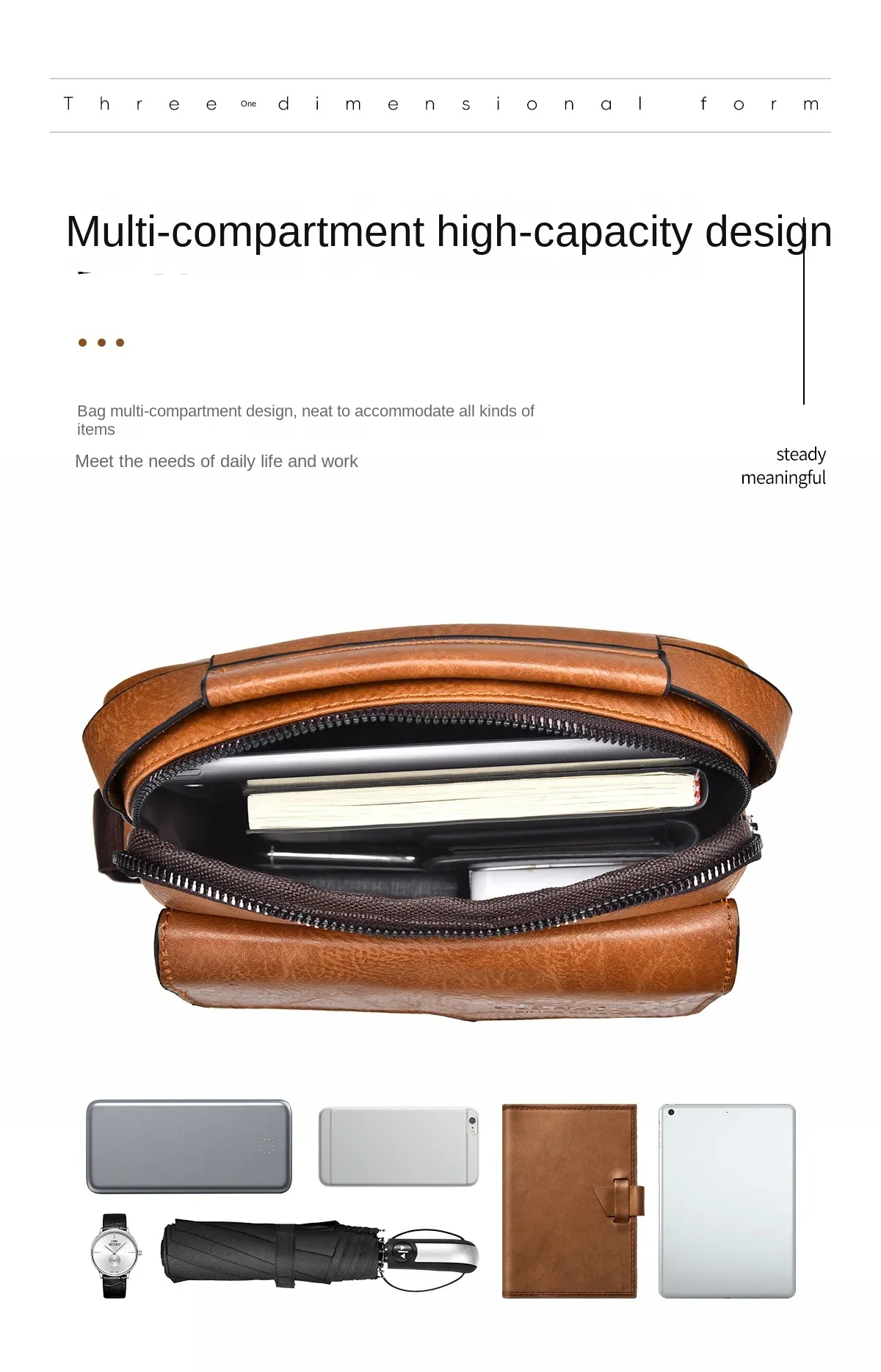 Men Crossbody Bag Men Shoulder Bags Zippers Handbags Large Capacity Artificial Leather Bag For Male Messenger Tote Bags Bolsa