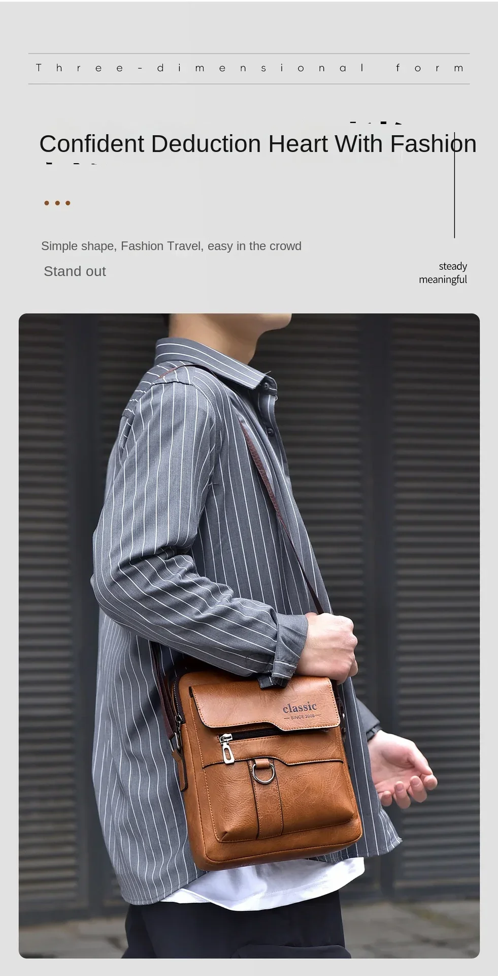 Men Crossbody Bag Men Shoulder Bags Zippers Handbags Large Capacity Artificial Leather Bag For Male Messenger Tote Bags Bolsa