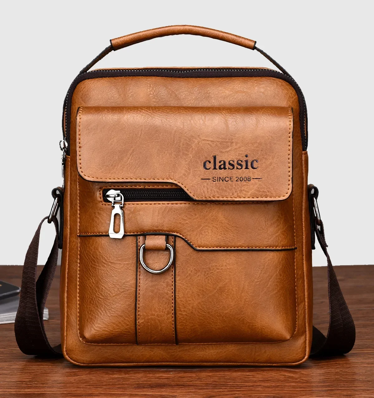 Men Crossbody Bag Men Shoulder Bags Zippers Handbags Large Capacity Artificial Leather Bag For Male Messenger Tote Bags Bolsa