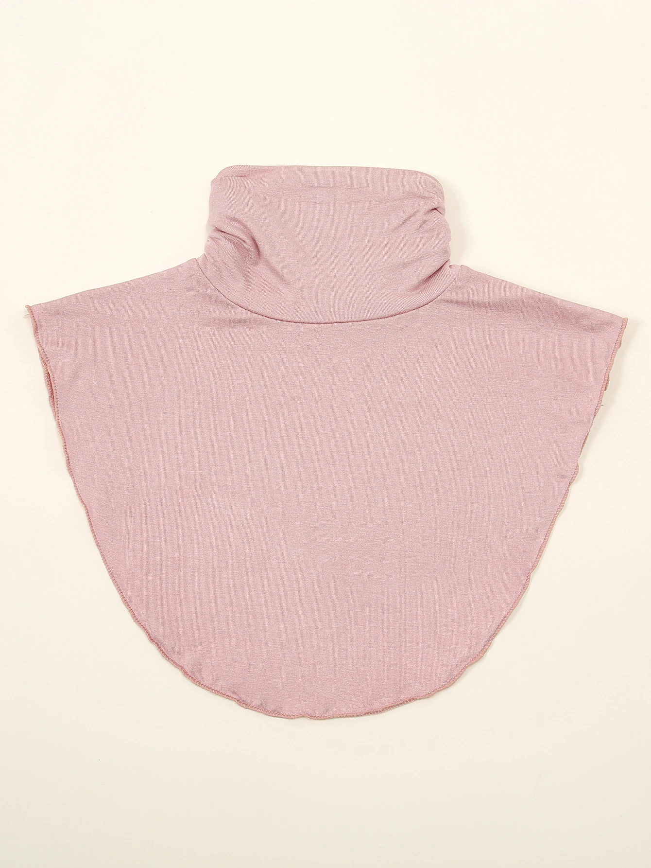 Black Modal High Nack Fake Collar Soft False Collar For Women Solid Color Elastic Jersey Detachable Collar