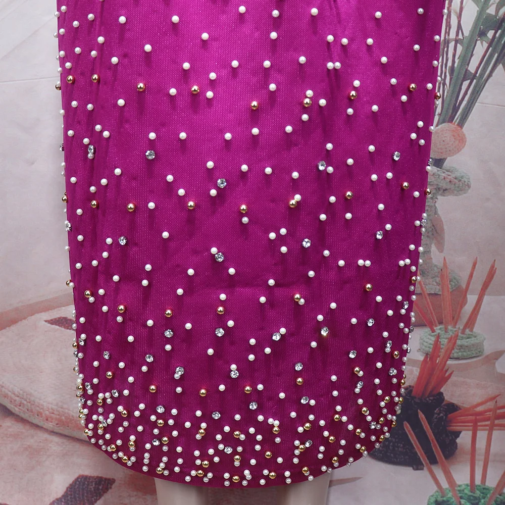 Modern Design African Suits for Women Mesh Fabric Dresses Medium Length Suit Luxury Elegant Women's Overalls