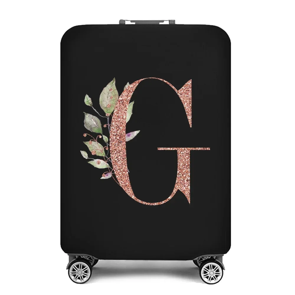 Portable Thick Elastic Luggage Protective Cover Simplicity Dust Cover Anti-Scratch Protective Rose Gold Print Travel Accessories