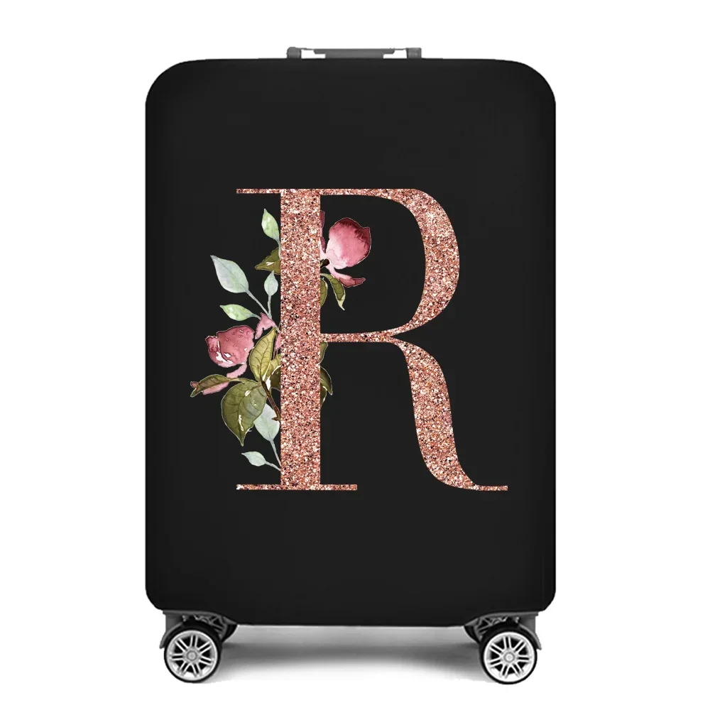 Portable Thick Elastic Luggage Protective Cover Simplicity Dust Cover Anti-Scratch Protective Rose Gold Print Travel Accessories