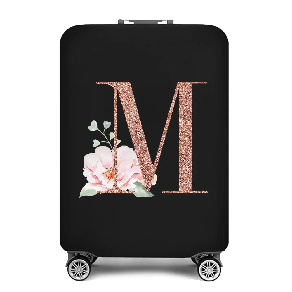 Portable Thick Elastic Luggage Protective Cover Simplicity Dust Cover Anti-Scratch Protective Rose Gold Print Travel Accessories