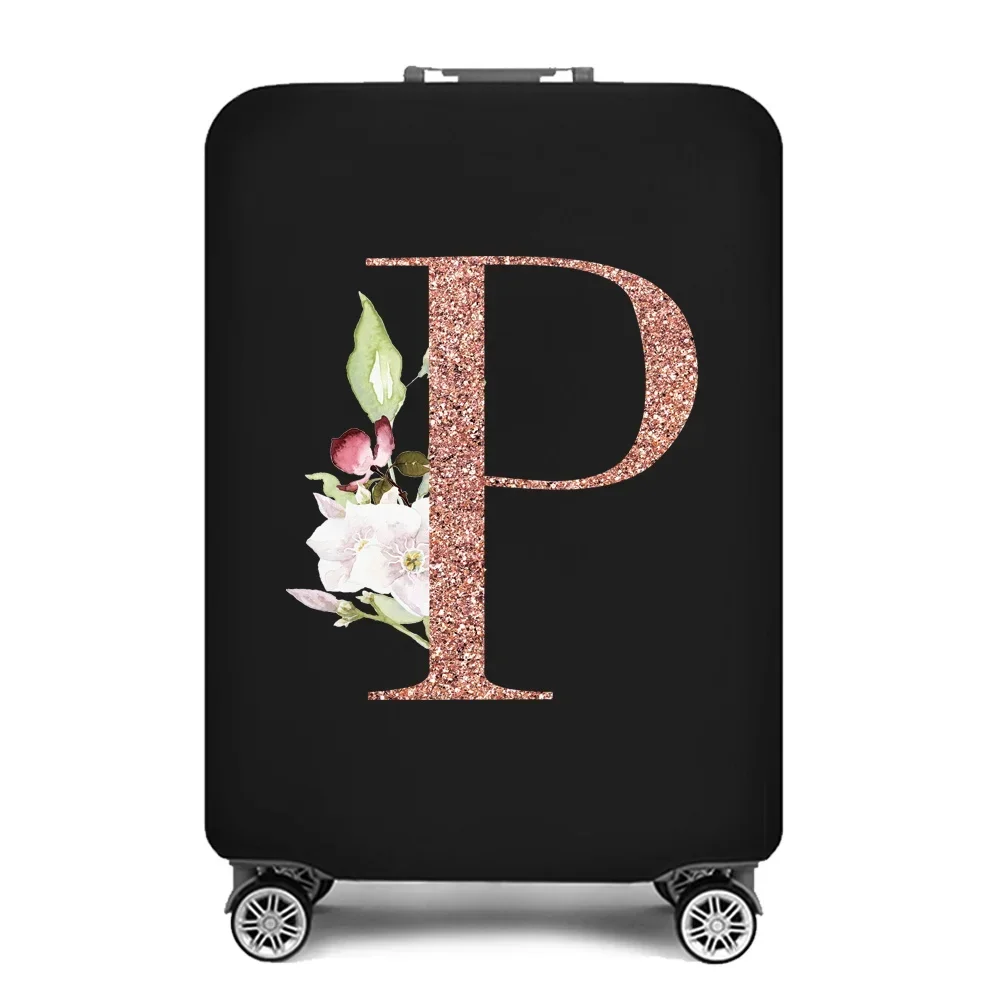 Portable Thick Elastic Luggage Protective Cover Simplicity Dust Cover Anti-Scratch Protective Rose Gold Print Travel Accessories