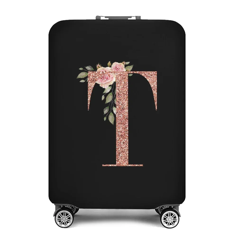 Portable Thick Elastic Luggage Protective Cover Simplicity Dust Cover Anti-Scratch Protective Rose Gold Print Travel Accessories