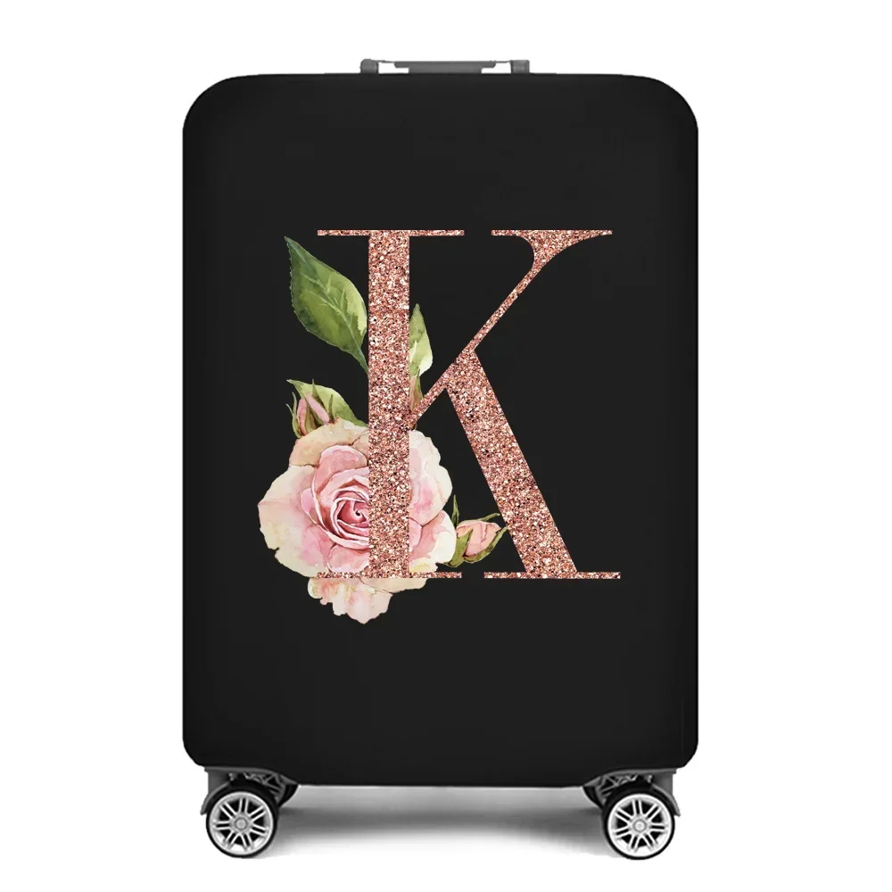 Portable Thick Elastic Luggage Protective Cover Simplicity Dust Cover Anti-Scratch Protective Rose Gold Print Travel Accessories