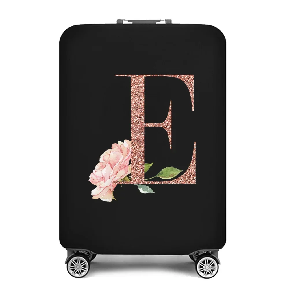 Portable Thick Elastic Luggage Protective Cover Simplicity Dust Cover Anti-Scratch Protective Rose Gold Print Travel Accessories