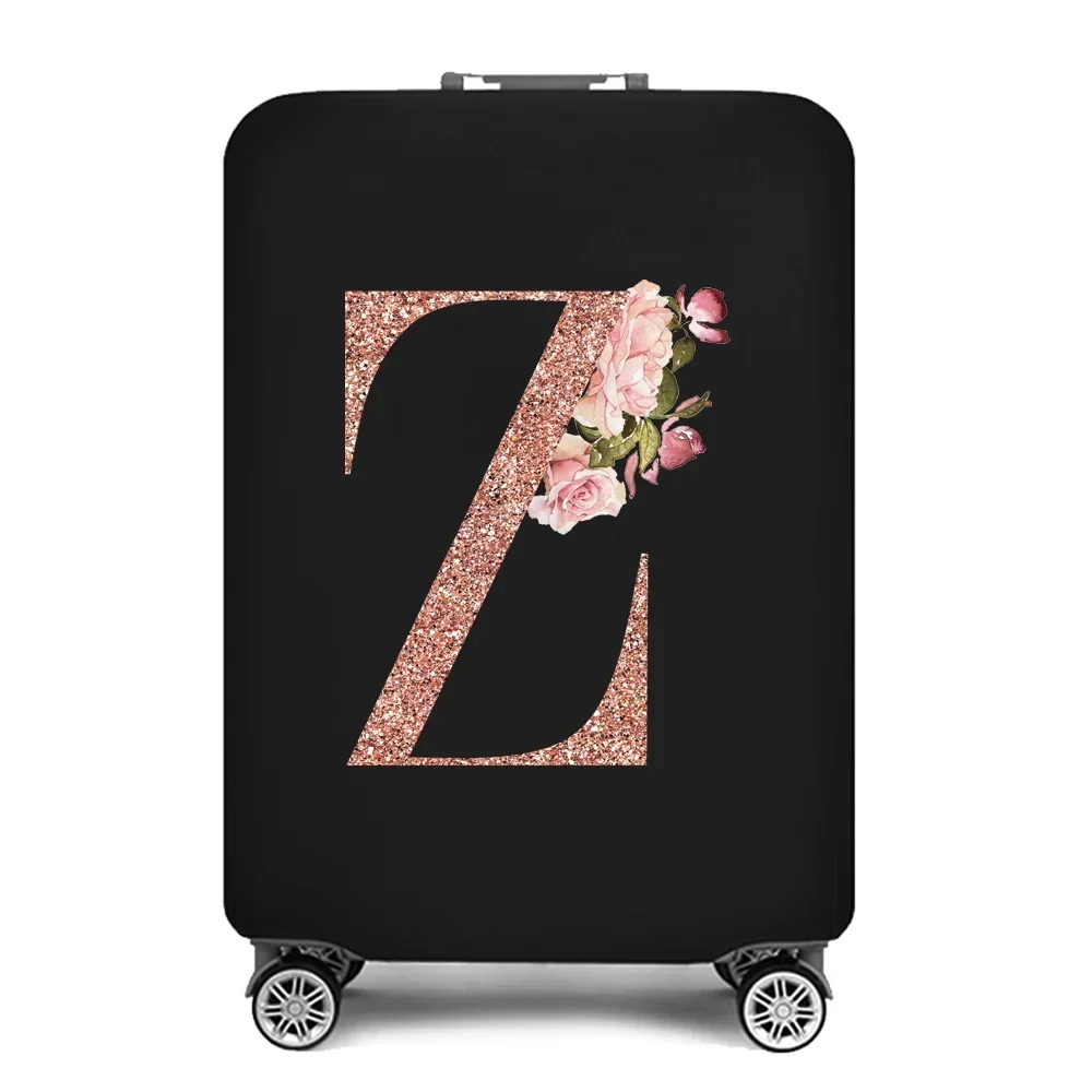 Portable Thick Elastic Luggage Protective Cover Simplicity Dust Cover Anti-Scratch Protective Rose Gold Print Travel Accessories