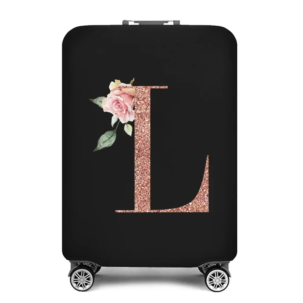 Portable Thick Elastic Luggage Protective Cover Simplicity Dust Cover Anti-Scratch Protective Rose Gold Print Travel Accessories
